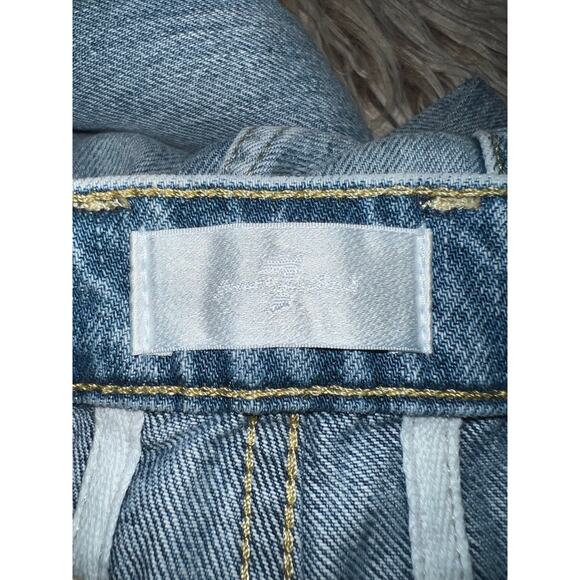 7 for all mankind easy slim blue jeans with heart  embroidered - Picture 13 of 16